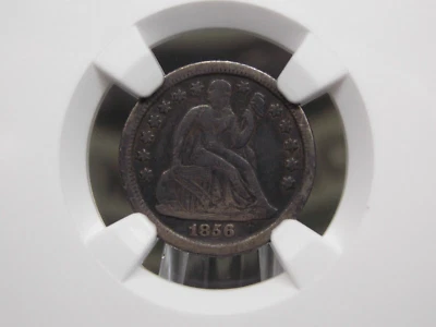 1856 "O" Seated Liberty SILVER Dime 10c NGC VF Details #002 Very Fine ECC&C Inc - Image 1 of 4