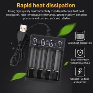 Battery Charger 4 Slot For AA AAA NI-CD NI-MH Rechargeable Batteries - Picture 1 of 13