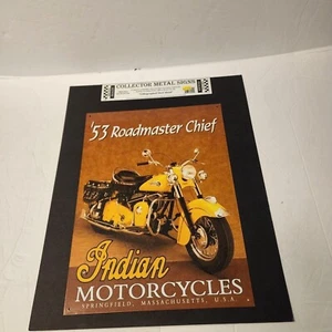 '53 Roadmaster Chief Indian Motorcycle Stahl Blechschild Lithographie Reproduktion - Bild 1 von 3