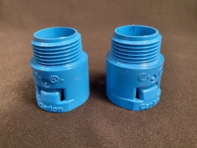 Adaptador macho roscado 3/4" Carlon ENT "Smurf" acoplamiento azul A243E - Lote de 2 Foto 1 de 2
