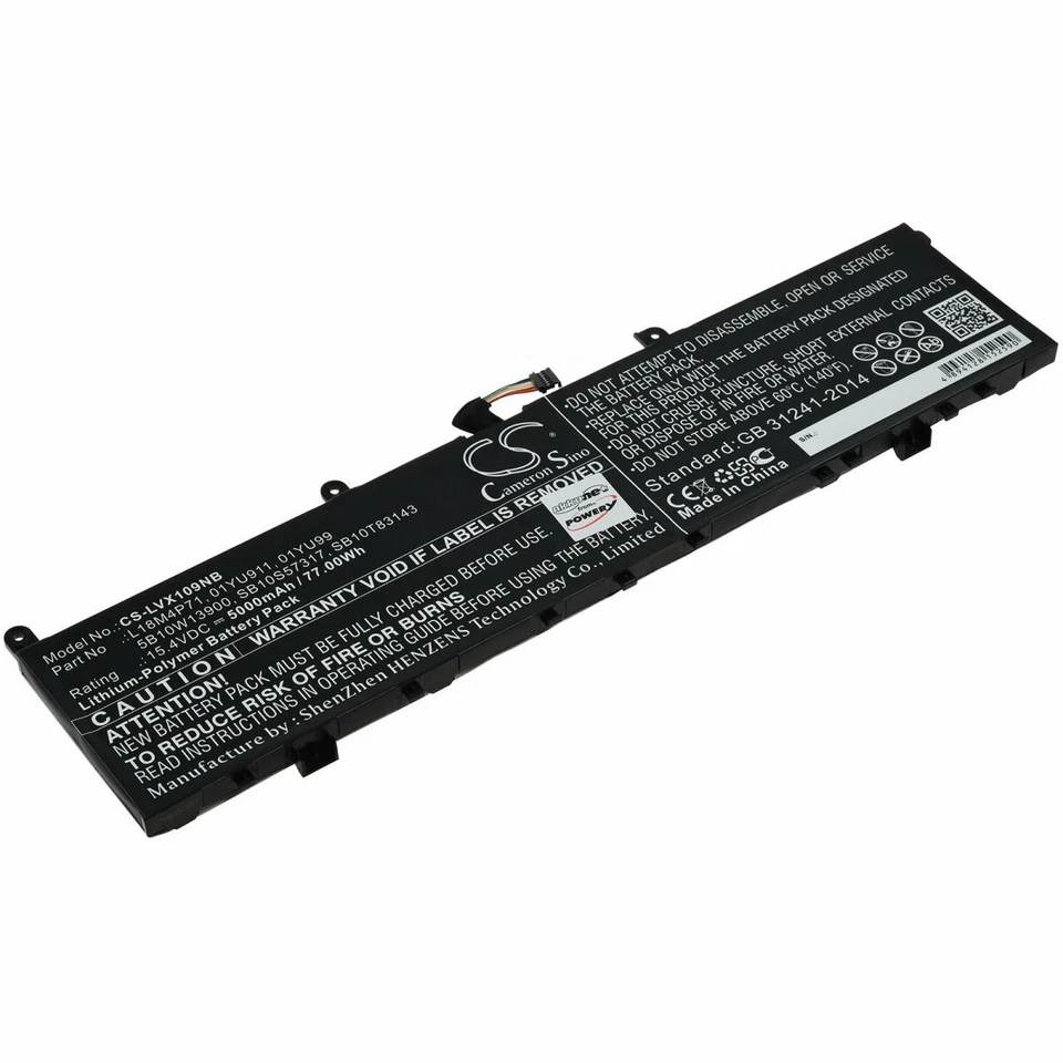 Akku kompatibel mit Lenovo Typ L18M4P71 15,4V 3250mAh/50,1Wh Li-Ion Schwarz - Bild 1 von 1