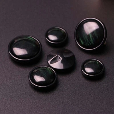 6pcs Resin Buttons Round Shank Button for Jacket Trench Coat Sewing Clothing - Image 1 of 4