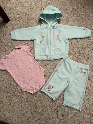 Baby девочек 3 изделия наряд Koala Kids 3-6 месяцев с капюшоном толстовка с брюками - Изображение 1 из 4