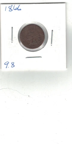 1866 Indian Head Cent - Low Mintage Coin - Nice Full Date- Vintage Cover