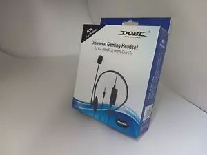 NEW DOBE XBOX ONE & PLAYSTATION 4 CHAT HEADSET W/ BOOM MIC VOLUME CONTROL R5 - Picture 1 of 6