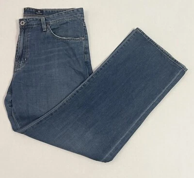 AG Adriano Goldschmied Men’s 38x31 The Hero Relaxed Fit Denim Blue Jeans - Image 1 of 4