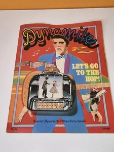 1976 Dynamite Magazine No 24 Elvis Presley-Lets Go To The Hop - Foto 1 di 8