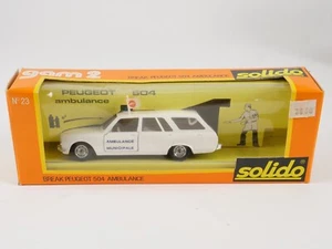 Solido Ref 23 Peugeot 504 Kombi Municipal Ambulance 1/43 Neu in Box - Bild 1 von 12