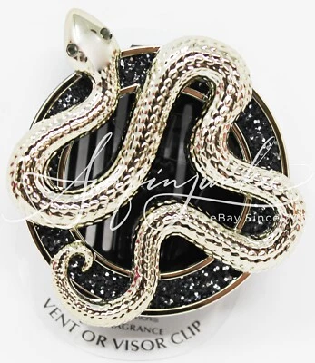 Soporte portátil perfumado para carrocería de baño visera de coche ventilación serpiente dorada Halloween Foto 1 de 2