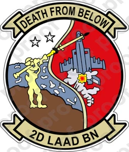 STICKER USMC UNIT 2nd LAAD Low Altitude Air Defense Battalion USMC Lisc# 20187 - Picture 1 of 1
