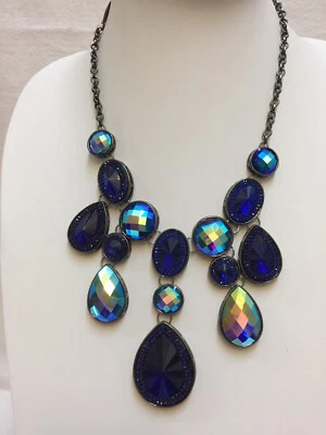 Nuevo collar babero colgante declaración lágrima azul profundo estilo y co. Foto 1 de 4