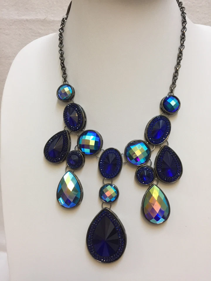 Новый глубокий синий капли статуэтка подвеской нагрудник ожерелье Style & Co. - Изображение 1 из 4