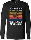 School Is Important But Wrestling Is Importanter Wrestler Gifts T-Shirt