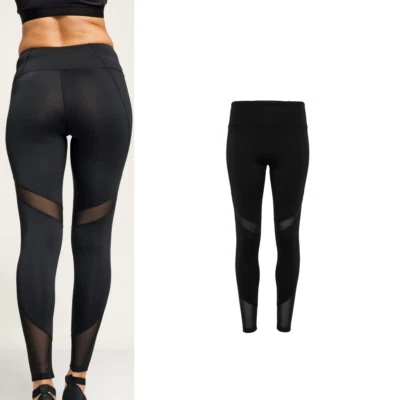 TriDri Women's Mesh Tech Panel Full-length Leggings (TR034) - Gym Yoga Sports - Image 1 of 4