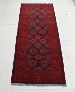 2'6 x 6 Hand knotted vintage afghan sarouq wool runner rug, persian runner rug - Picture 1 of 11