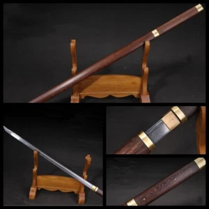 ESPADA NINJA SAMURAI JAPONESA ZATOICHI DE ALTA CALIDAD 8196 CAPAS HOJA DAMASCO - Imagen 1 de 9