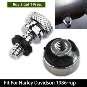 Kit de tuercas de asiento de tornillo de tornillo para guardabarros trasero cromado para Harley Davidson Dyna Softail - Imagen 1 de 9