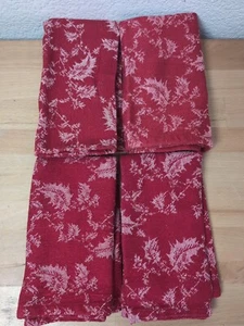 4 Pieces Martha Stewart Everyday Winter Jubilee Napkins 18" x 18" Red - Picture 1 of 8