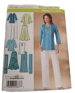 Simplicity Pattern #4149 Misses Womens Skirt Pants Tunic & Scarf AA 10-18 - 2006 - Bild 1 von 7