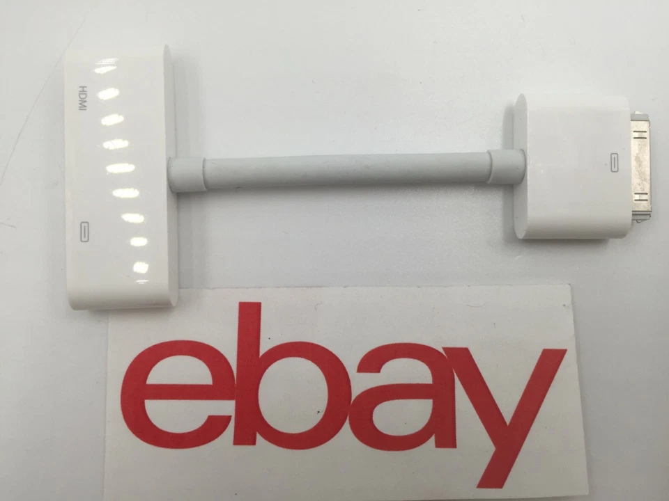 Genuine OEM Apple 30-pin to HDMI Video Audio Adapter Cable FOR iPad and iPhone - Image 1 of 4