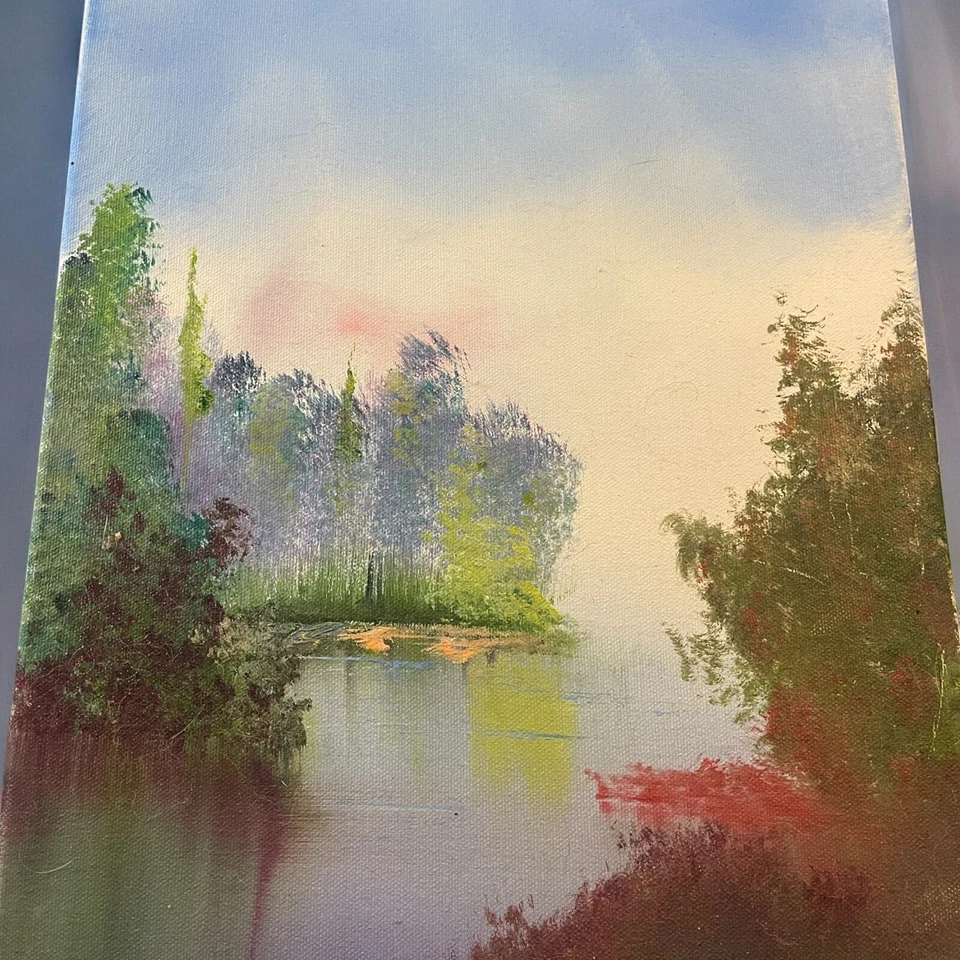 Original Oil Painting On Canvass Bob Ross Style 11x14 - Image 1 of 1