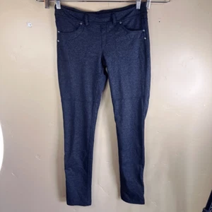 Athleta Womens Herringbone Stretch Gray Black Pants Size Medium Tall Athleisure - Picture 1 of 6