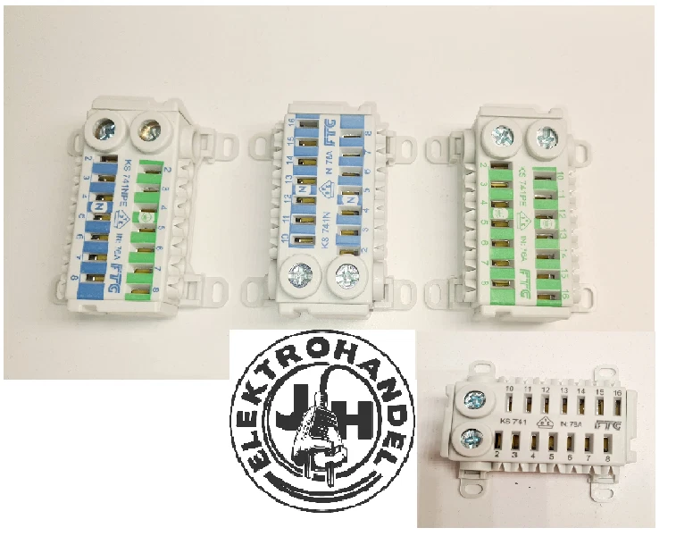 FTG Klemme Easy Connection KS741PE grün KS741NPEgrün blau KS741N blau KS741 grau