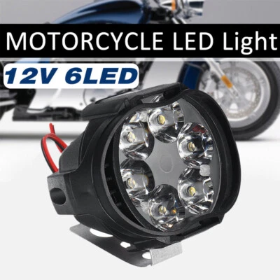 2PCS 12V Long-lasting Motorcycle LED Fog Light Driving Spot Lamp Bike Headlights - Image 1 of 4