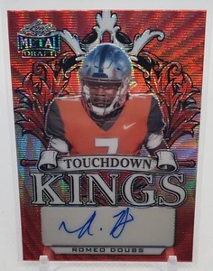 2022 Leaf Metal Draft Romeo Doubs Touchdown Kings Red Auto  # 4/4 RC #TK-RD1 - Picture 1 of 3