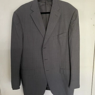 Hermenegildo Zegna Traje Chaqueta Su Misura Hombres 60L 50" Pecho Gris 3 Botones Lana Foto 1 de 4