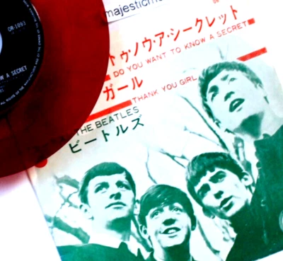 RED VINYL 1964 ORGINAL THE BEATLES DO YOU WANT TO KNOW A SECRET 7"  VINYL 45 - Image 1 of 4