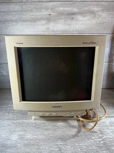 Sony Trinitron Multiscan 100SX CPD-100SX 14" CRT VGA Monitor TESTED (YELLOWED) - Picture 1 of 24