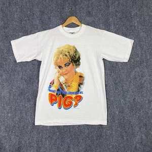 VINTAGE Drew Carey T Shirt Adult Large L 1997 White Who You Looking At Pig 90s - Picture 1 of 13