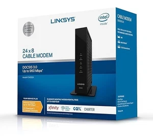 Linksys CM3024 DOCSIS 3.0 24x8 960Mbps Cable Modem ONLY (NEW-FREE SHIPPING) - Picture 1 of 4