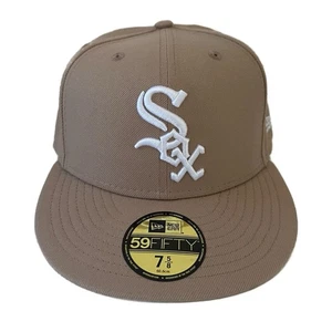 Chicago White Sox 59FIFTY Cap - MLB New Era Khaki Fitted Size 7 5/8 - 60.6cm - Picture 1 of 7