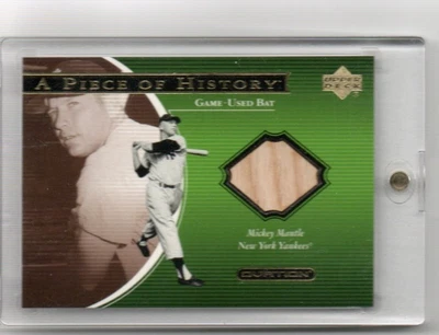2001 Upper Deck Ovation - Um Pedaço de História Mickey Mantle Bat Relic #MM - PÁTIO - Imagem 1 de 2