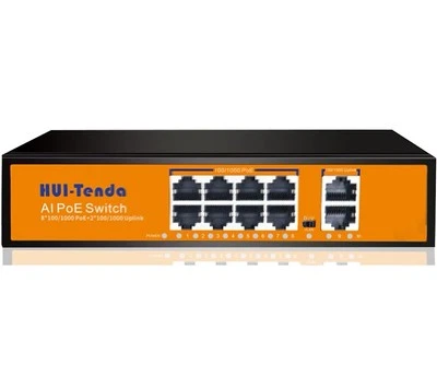Conmutador PoE Gigabit de 8 puertos con enlace ascendente de 2 Gigabit, compatible con 802,3af/at, 120 W  Foto 1 de 4