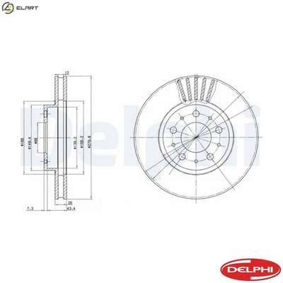 2x BRAKE DISC BG2841 FOR VOLVO 850/Rural 960/II/Mk/Break/Kombi S90 V90 S70 2.0L - Image 1 of 4