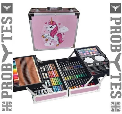 PROBYTES 145 Pieces Deluxe Art Set Drawing Pencils Sketching Colouring Kids & Adults