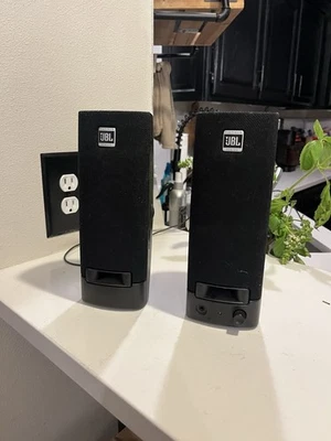 JBL Platinum Series Computer Speakers W/ Power Adapter Black - Working - Image 1 of 4