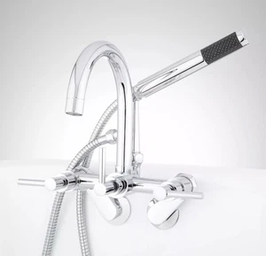 Signature Hardware Sebastian Tub Faucet and Hand Shower with Lever - Chrome - Picture 1 of 1