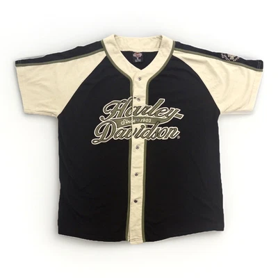 Camiseta deportiva para hombre Harley Davidson 1903 negra tostada XL abotonada - Imagen 1 de 4