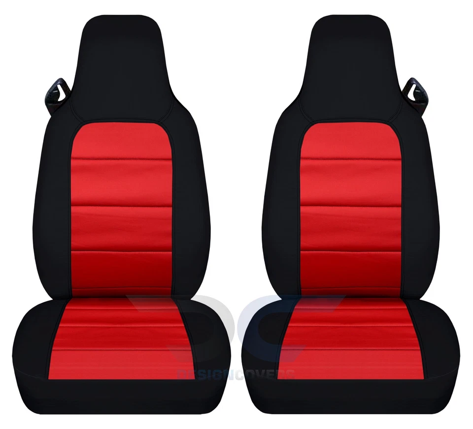 Fits 2006-2012 Mazda MX-5 Miata Nice Car Seat Covers Front Black Red cotton - Image 1 of 1