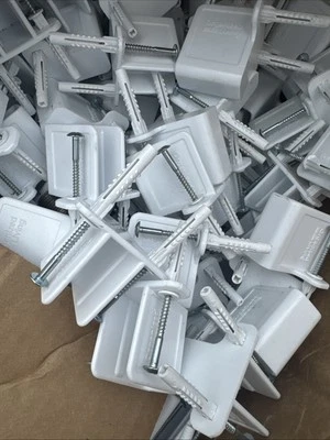 Lote de 20 soportes de pared laterales de plástico organizados Living 1430-6621-11 Foto 1 de 4