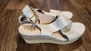 KANNA Spain sandali donna grigi zeppa plateau pelle di serpente taglia -41 US-9,5 - Foto 1 di 6