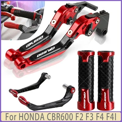 For HONDA CBR600 F2 F3 F4 Lever Guard Protector Handlebar Hand Grip Brake Clutch - Image 1 of 4