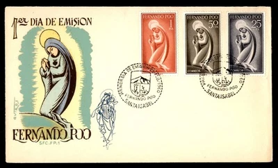 Mayfairstamps Fernando Poo FDC 1960 Woman Praying First Day Cover aau_66993 - Image 1 of 2