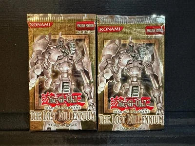 Lote de 2 Yu-Gi-Oh! ¡Paquetes de refuerzo The Lost Millennium sellados 1ª edición! Foto 1 de 2