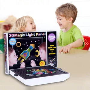 180/276 Pegs Magic Screen Toy 3D Pixel Art Light Bright Game Set Birthday Gifts - Picture 1 of 13