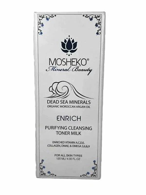 全新 MOSHEKO ENRICH 净化洁面爽肤水 牛奶 - 死海矿物质 有机 — 第 1/2 张图片